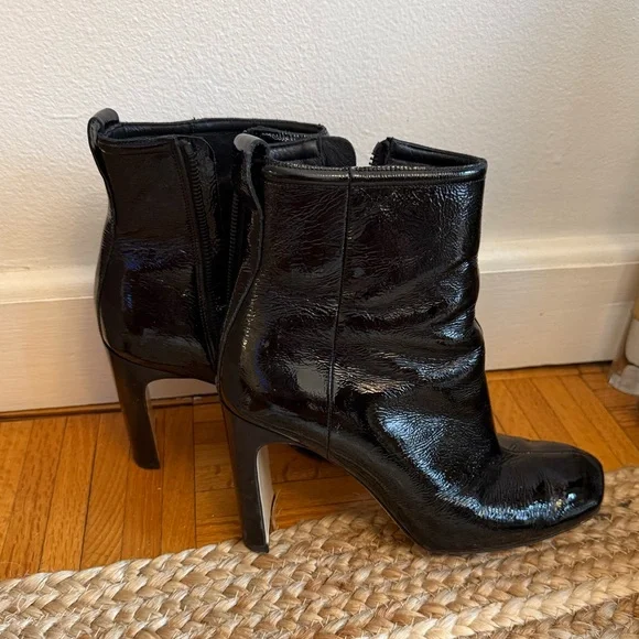 Rag & Bone Black Patent Leather Ellis Booties